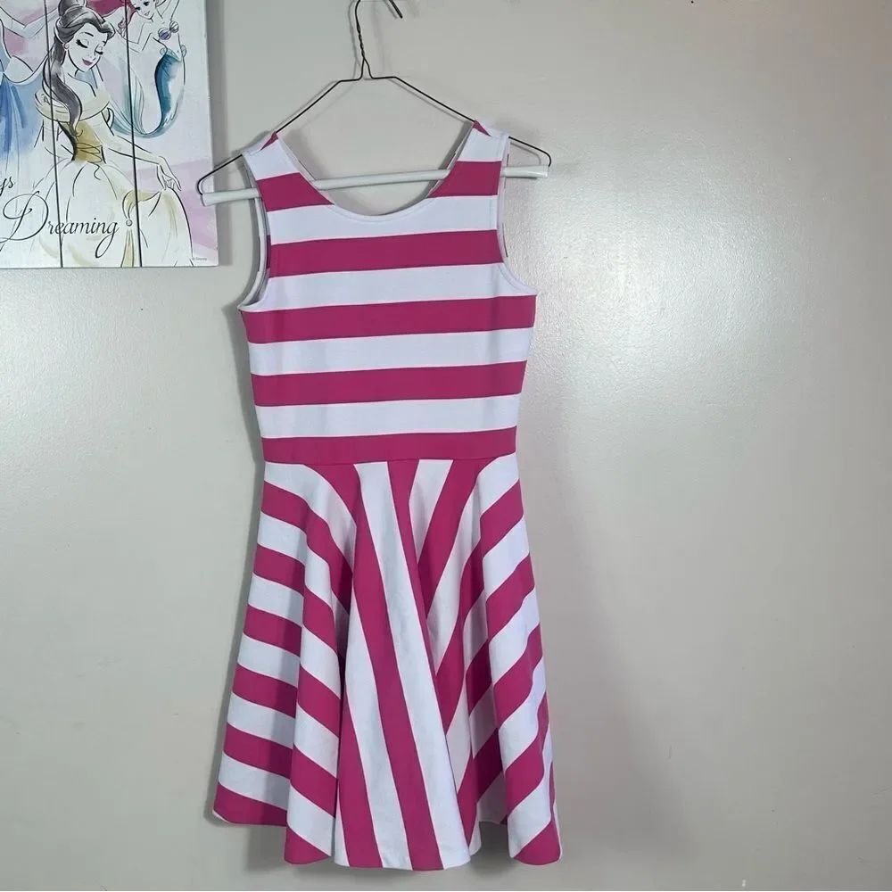 Polo by Ralph Lauren Pink and White Fit and Flare Dress